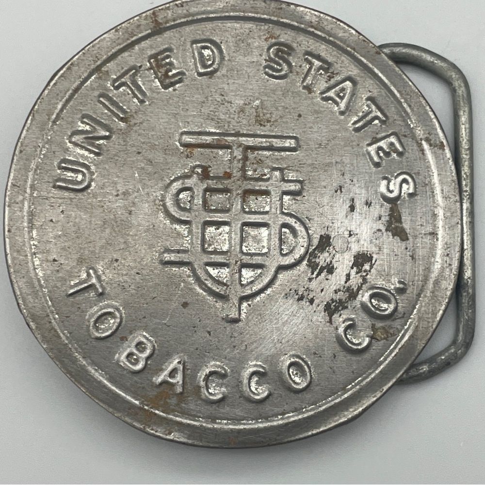 Vintage Handmade Skoal Snuff Can Lid Belt Buckle United States Tobacco Co